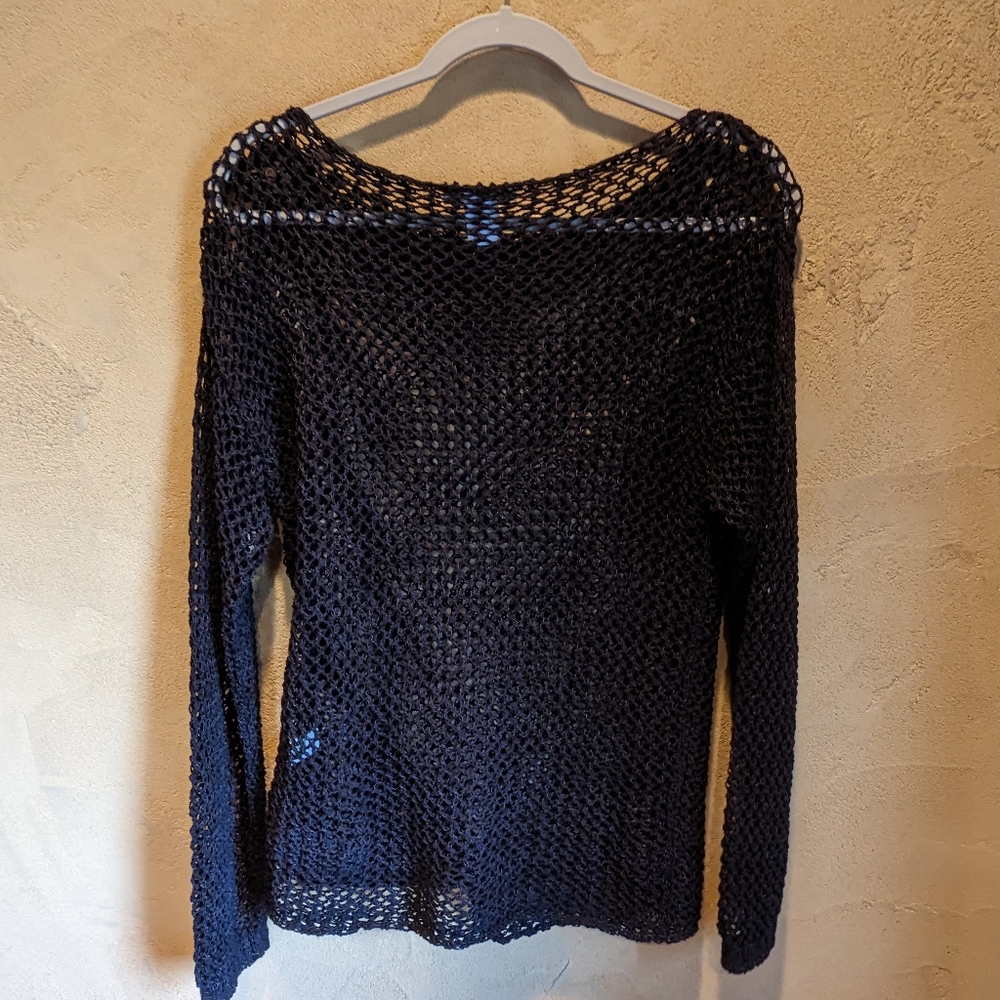 Joan Vass fish net sweater